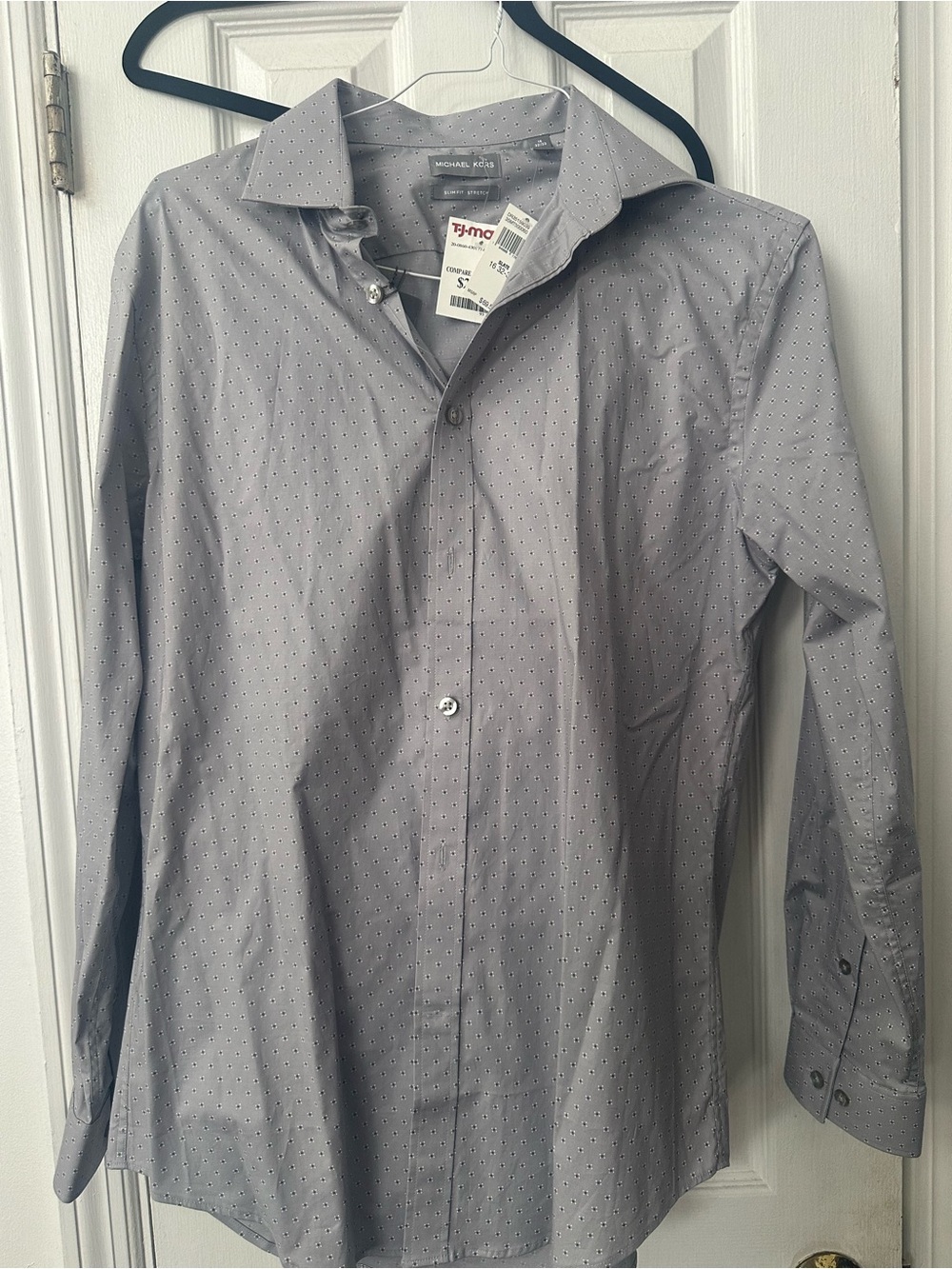 Men’s Michael Kors Gray Print Button Down Shirt